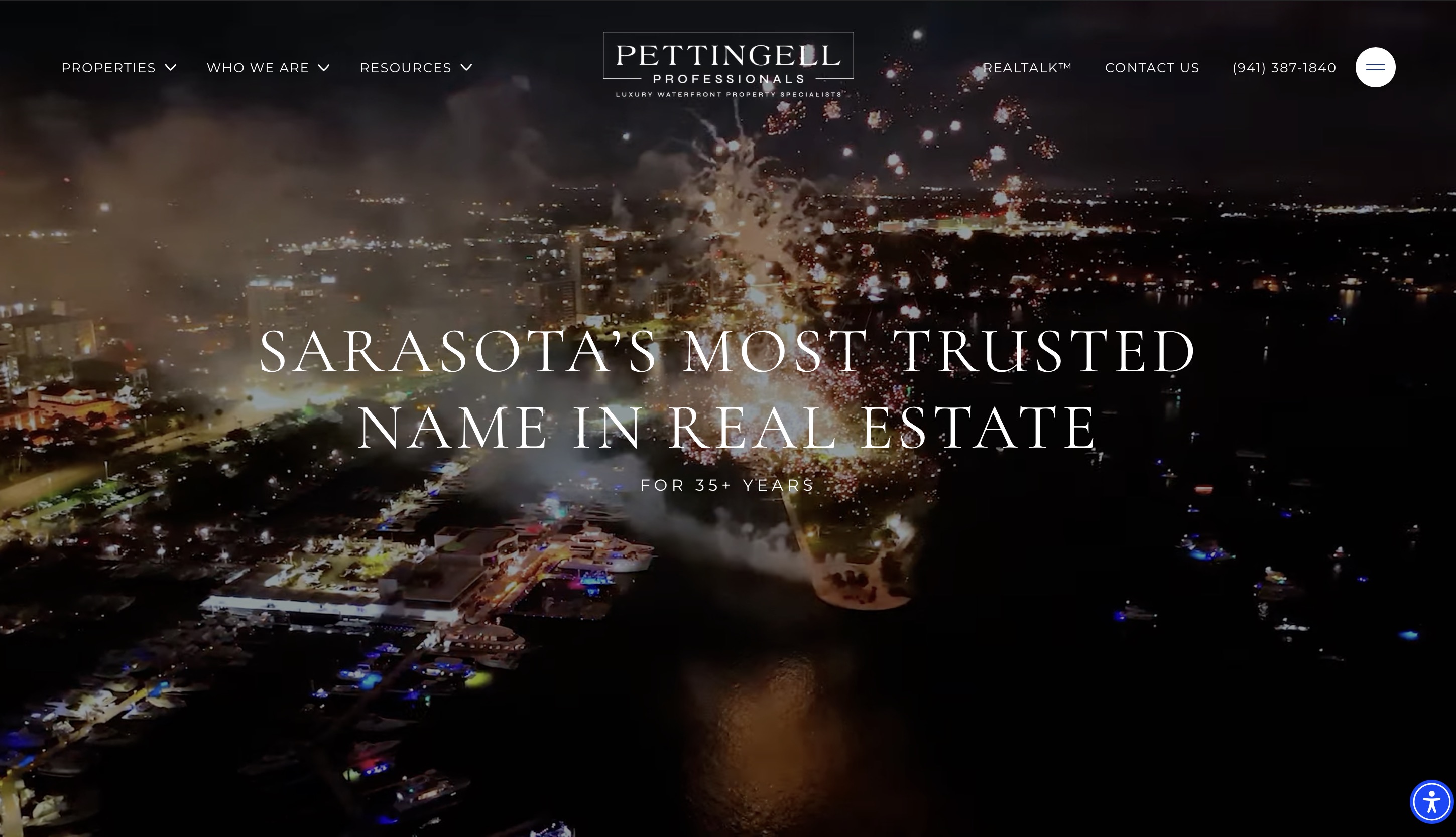 Pettingell Professionals website featuring Roger Pettingell